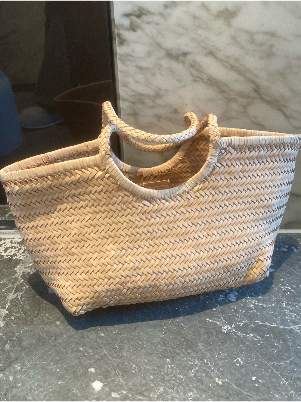 DRAGON DIFFUSION large Nantucket woven-leather tote bag - Picture 3 of 9
